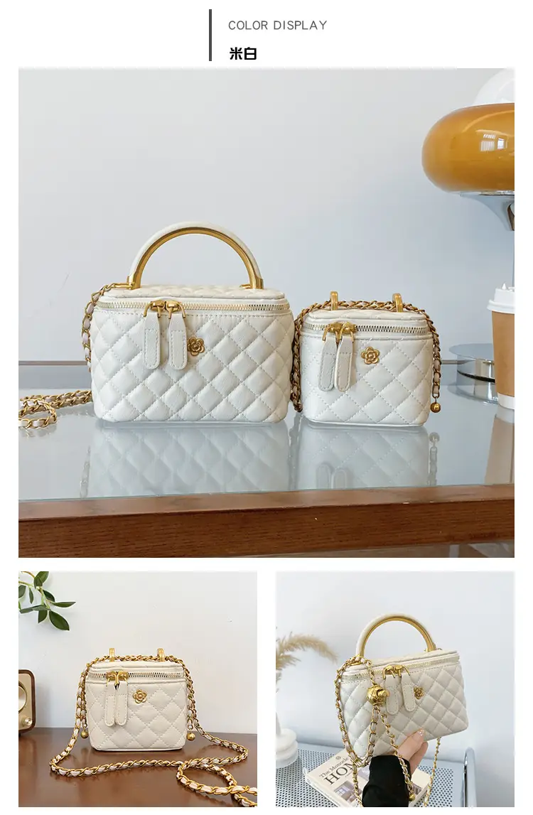 Vintage Quilted Chain Shoulder Bag for Women Light Blue 2026 — feature 39