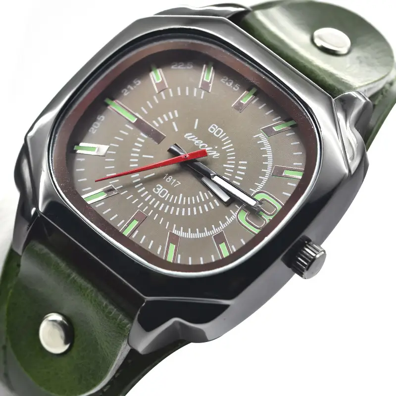 Green PU Leather Cross-border Watch with 80 Hours Display - Image 8