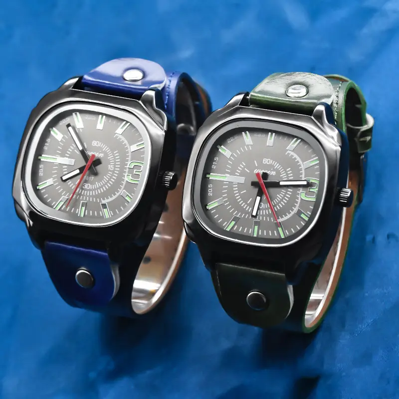 Green PU Leather Cross-border Watch with 80 Hours Display — feature 13