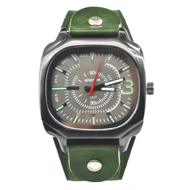Green PU Leather Cross-border Watch with 80 Hours Display — feature 21