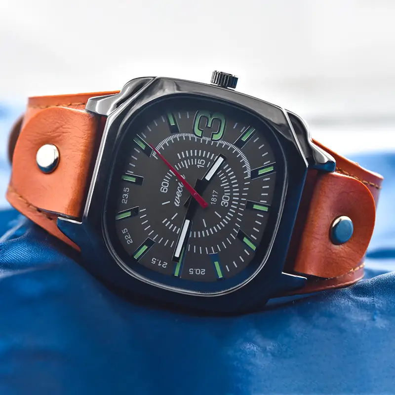 Green PU Leather Cross-border Watch with 80 Hours Display — feature 30