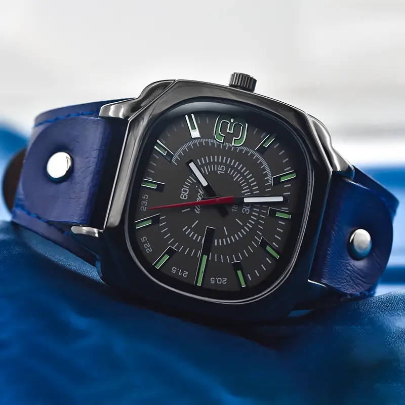 Green PU Leather Cross-border Watch with 80 Hours Display — feature 36