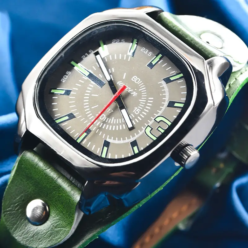 Green PU Leather Cross-border Watch with 80 Hours Display — feature 40