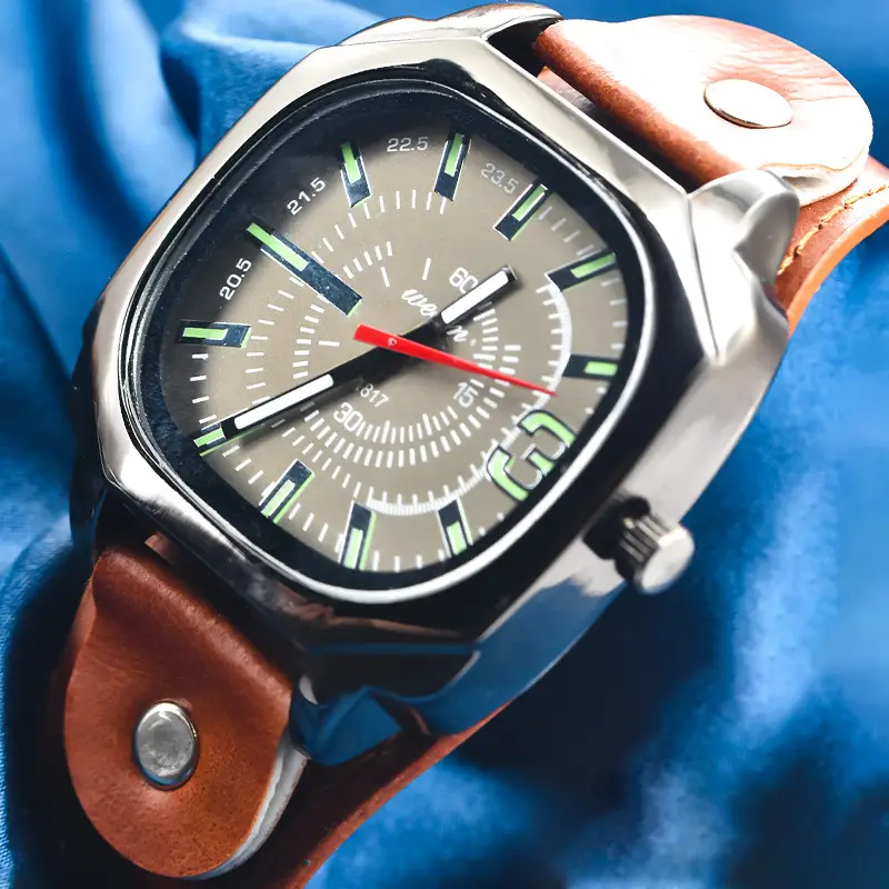 Green PU Leather Cross-border Watch with 80 Hours Display — feature 43