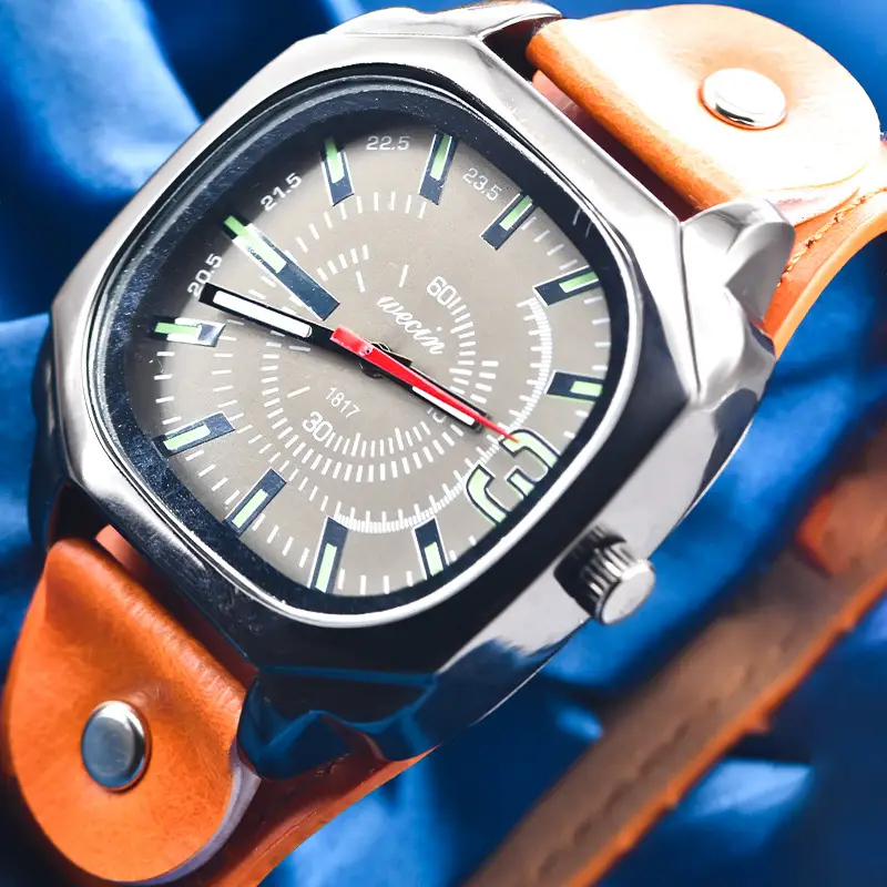 Green PU Leather Cross-border Watch with 80 Hours Display — feature 44