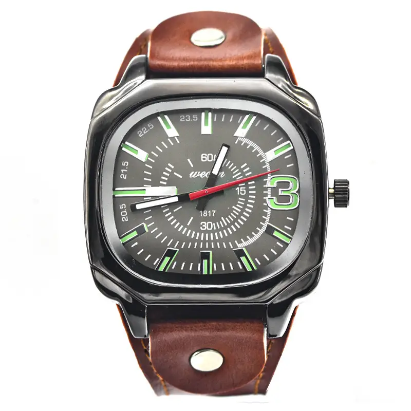Green PU Leather Cross-border Watch with 80 Hours Display — feature 6