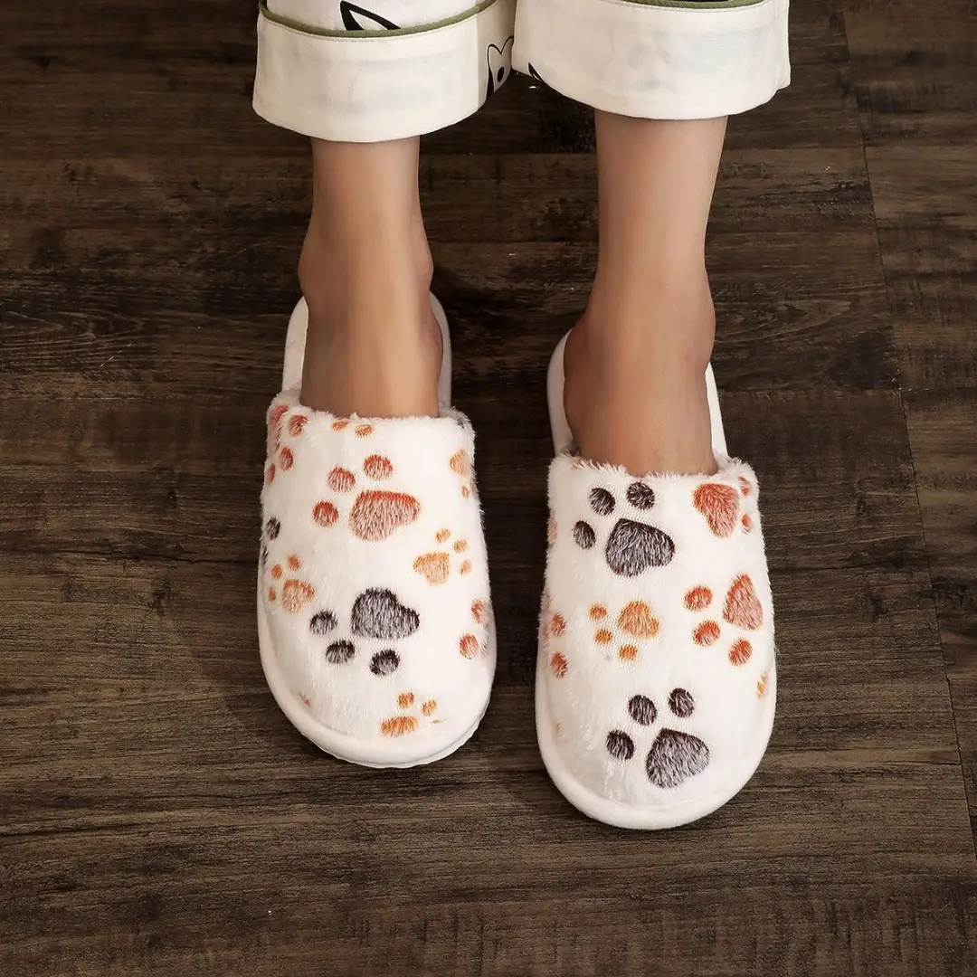 Baotou cotton slippers ladies foreign trade cross-border autumn and winter explosions floor wool plush TEMU Amazon cotton slippers girls