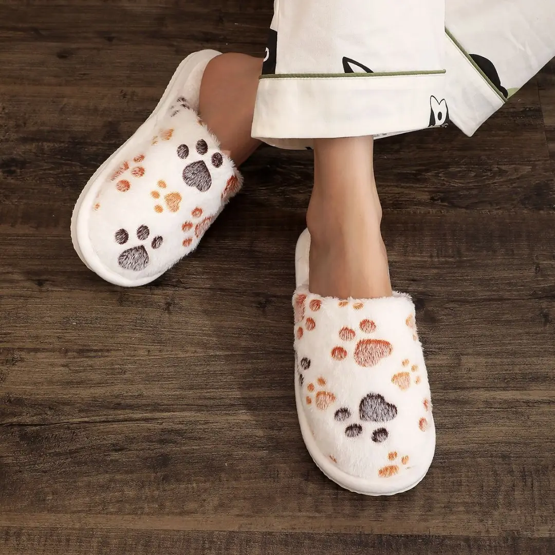 Baotou cotton slippers ladies foreign trade cross-border autumn and winter explosions floor wool plush TEMU Amazon cotton slippers girls