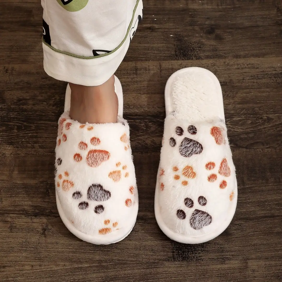 Baotou cotton slippers ladies foreign trade cross-border autumn and winter explosions floor wool plush TEMU Amazon cotton slippers girls
