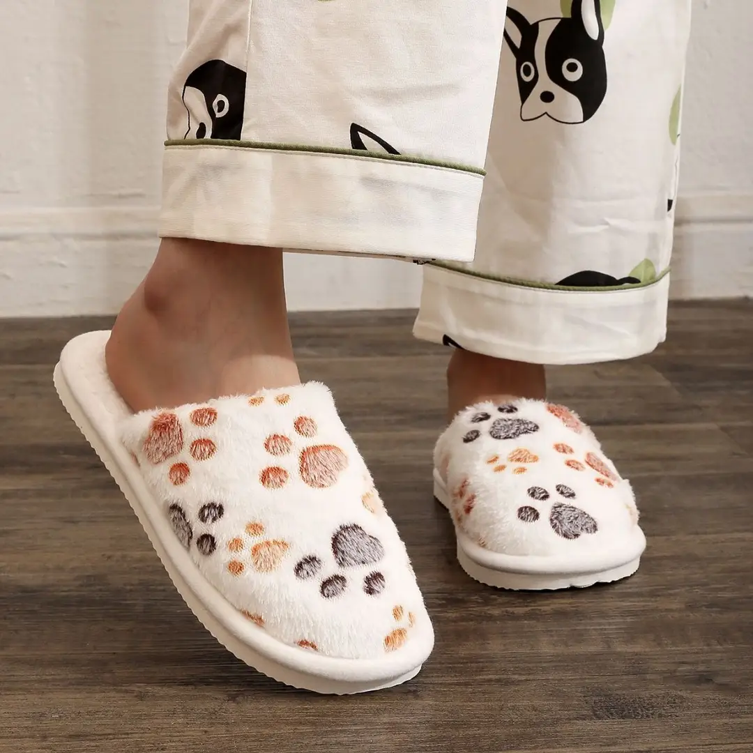 Baotou cotton slippers ladies foreign trade cross-border autumn and winter explosions floor wool plush TEMU Amazon cotton slippers girls