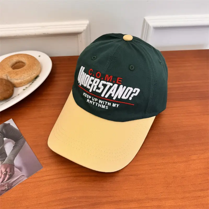 Women Baseball Cap with Bold Graphic Red Orange - Image 2