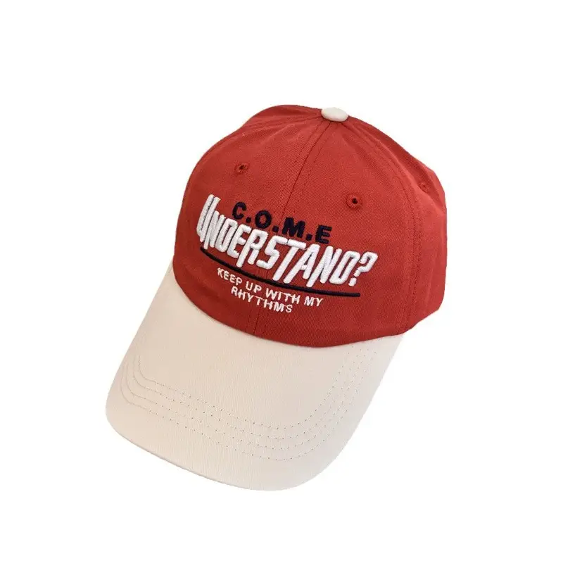 Women Baseball Cap with Bold Graphic Red Orange - Image 6
