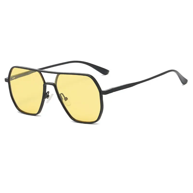 Men Polarized Driving Sunglasses Black Double Beam UV400