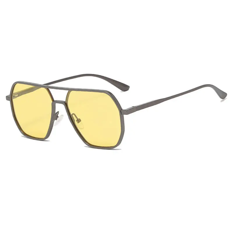 Men Polarized Driving Sunglasses Black Double Beam UV400