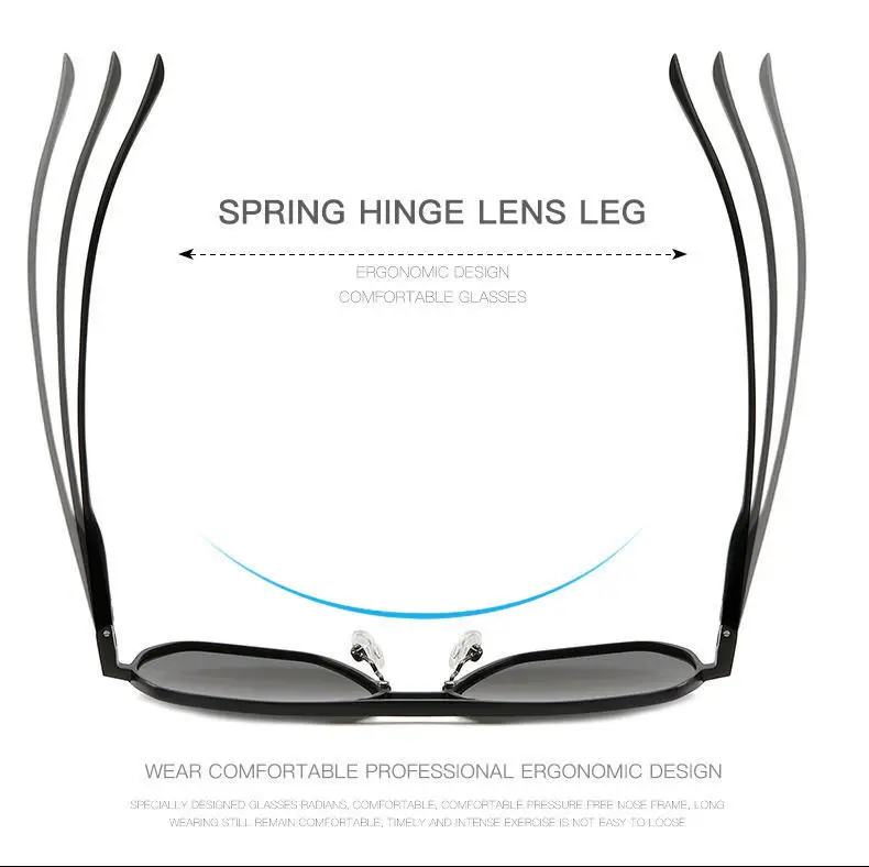 Men Polarized Driving Sunglasses Black Double Beam UV400 — feature 11