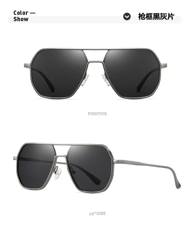 Men Polarized Driving Sunglasses Black Double Beam UV400 — feature 6