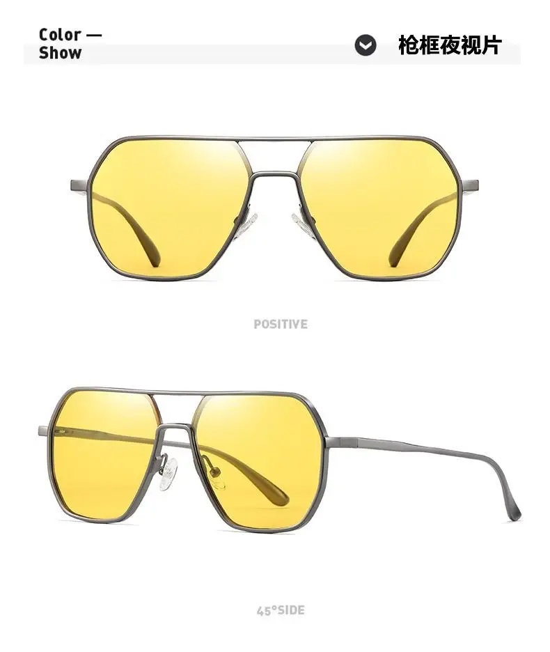 Men Polarized Driving Sunglasses Black Double Beam UV400 — feature 8