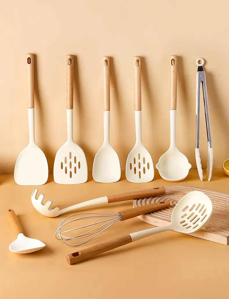 Kitchenware suit silicone shovel spatula non-stick spatula soup spoon household food grade high temperature resistant colander cross-border wholesale — feature 15