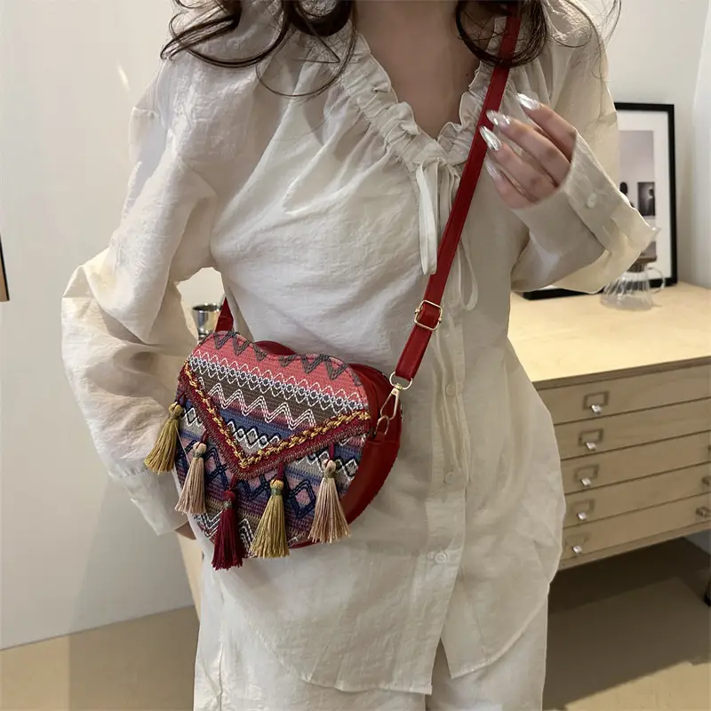 Handmade Woven Ethnic Love Bag for Women - Image 6