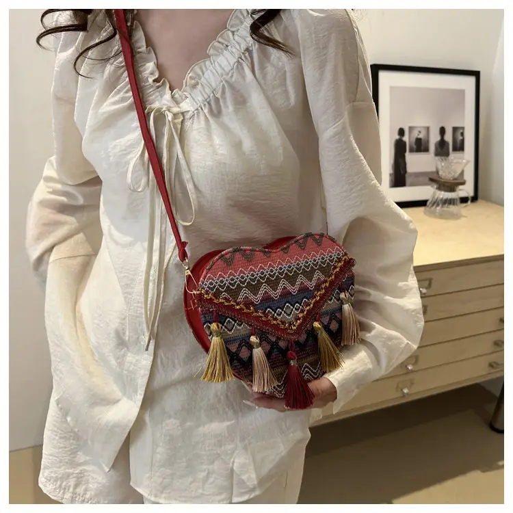 Handmade Woven Ethnic Love Bag for Women — feature 22