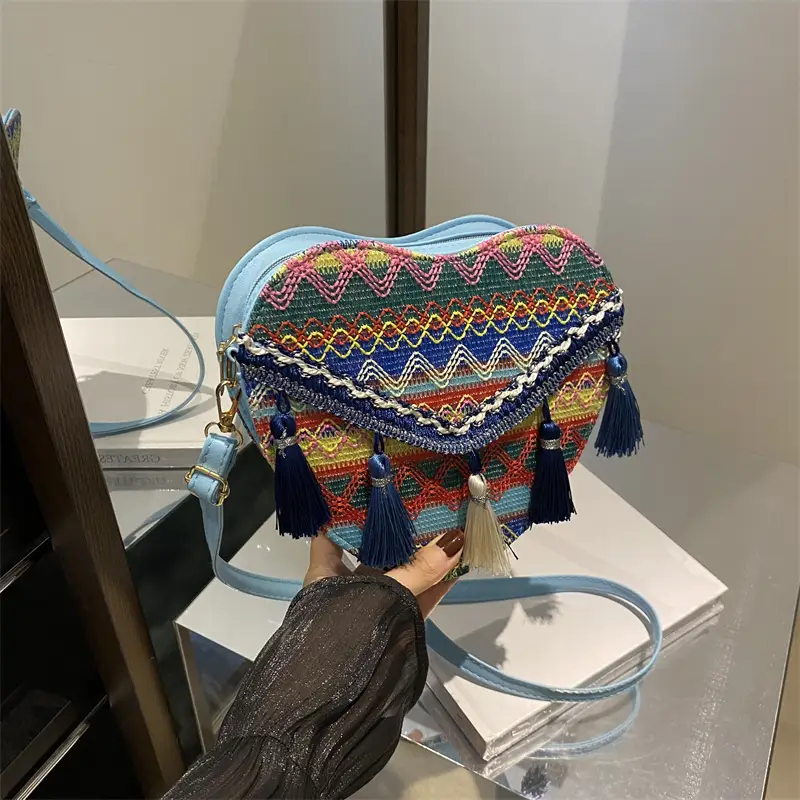 Handmade Woven Ethnic Love Bag for Women - Image 2