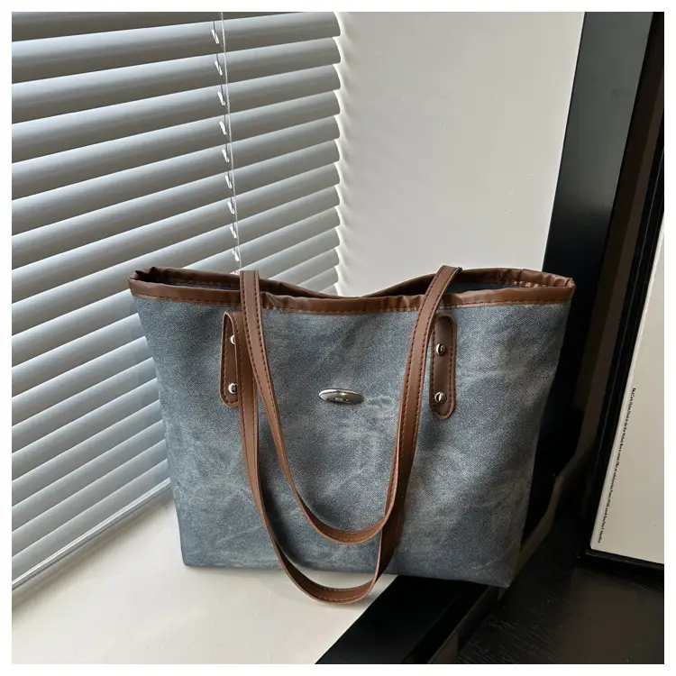 Blue Velvet Shoulder Bag for Women Large Capacity — feature 15