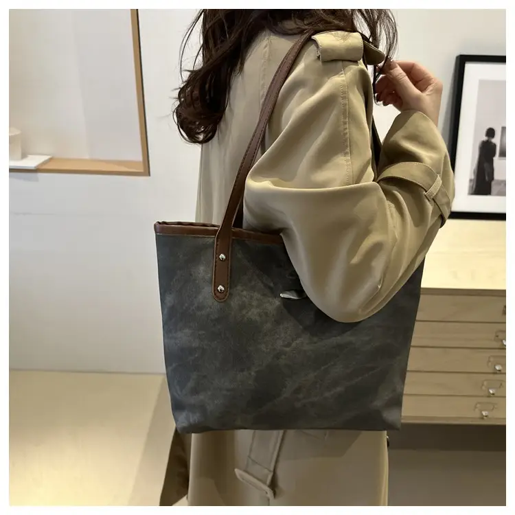 Blue Velvet Shoulder Bag for Women Large Capacity — feature 35