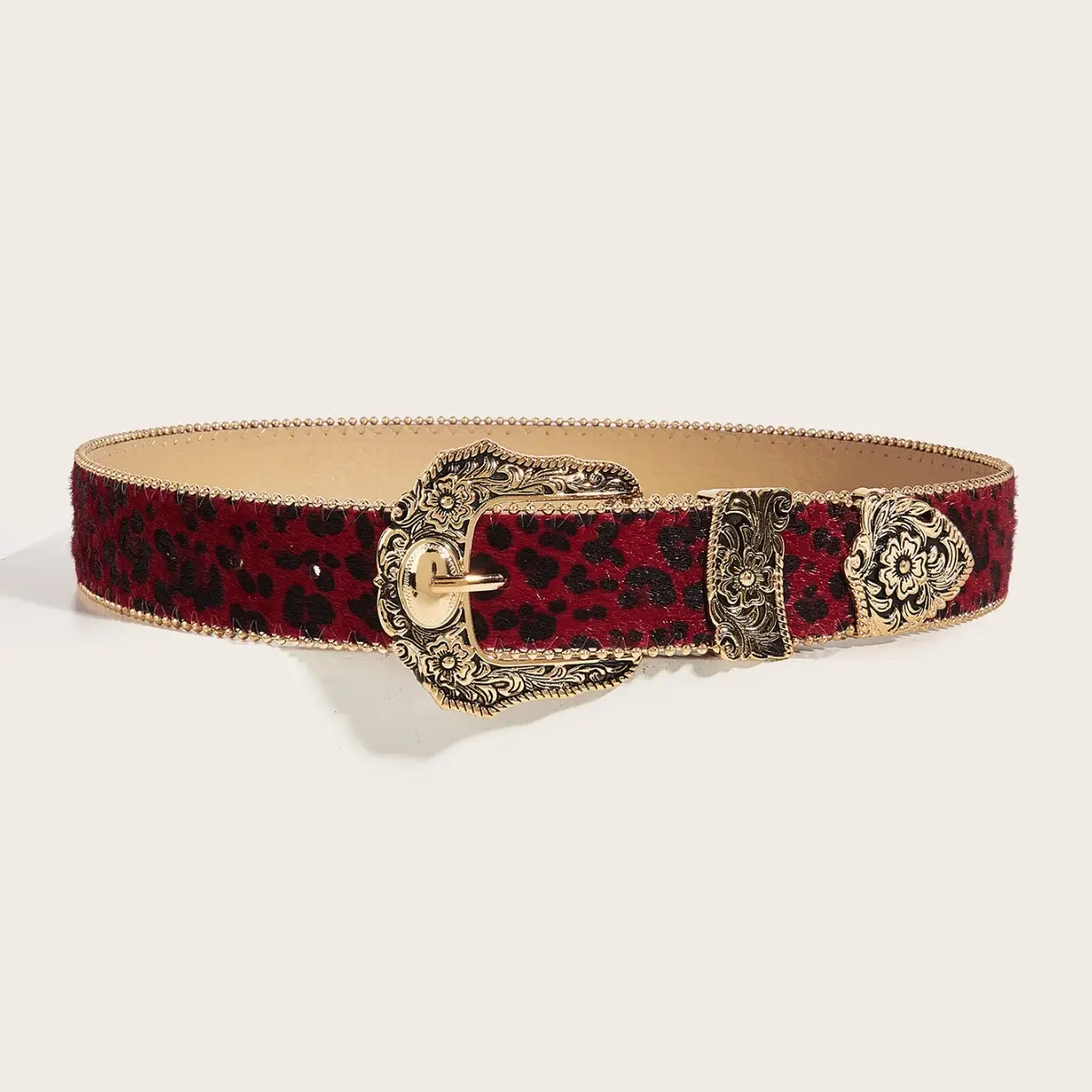 Leopard Print Belt for Women American Style Retro Decorative - Image 2