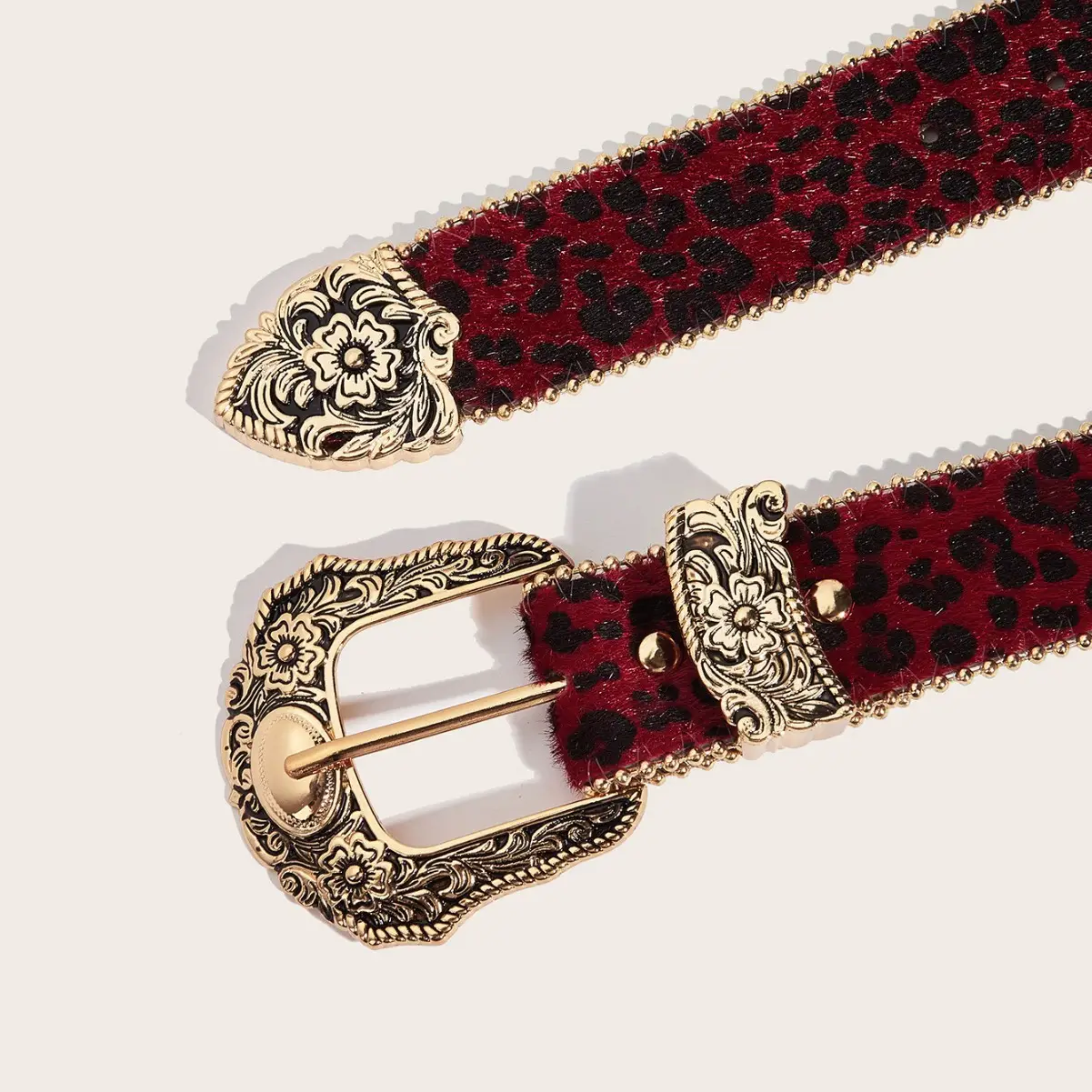 Leopard Print Belt for Women American Style Retro Decorative - Image 4