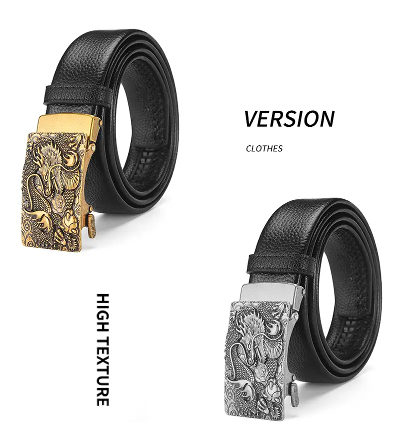 Chinese Zodiac Belt for Men Leather Automatic Buckle — feature 19