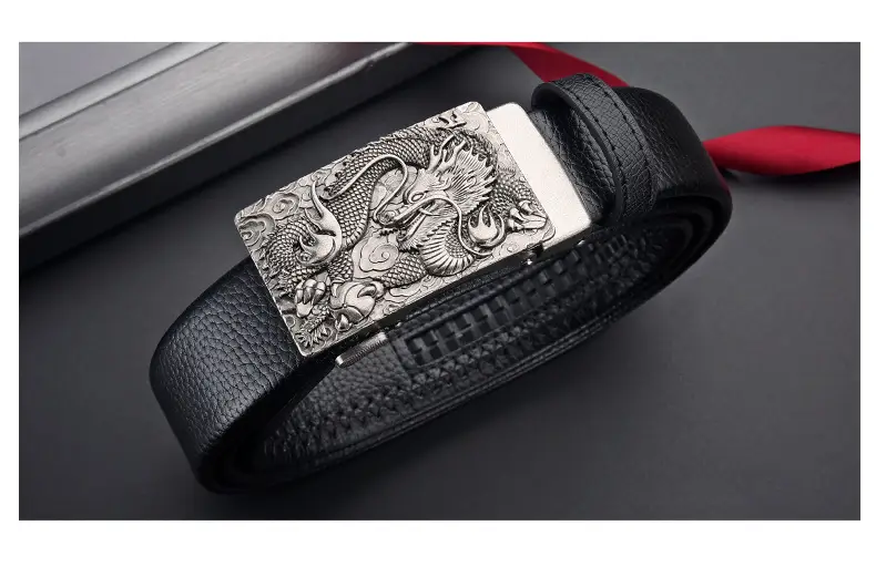 Chinese Zodiac Belt for Men Leather Automatic Buckle — feature 20