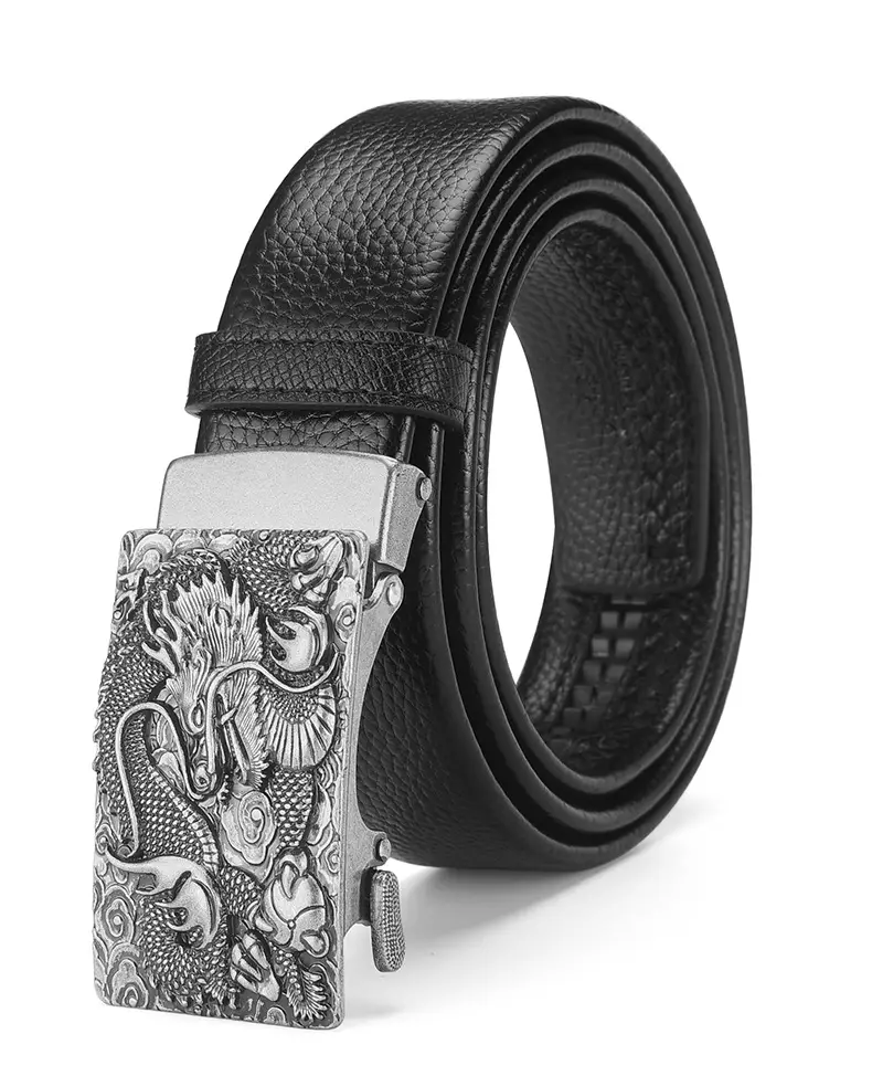 Chinese Zodiac Belt for Men Leather Automatic Buckle — feature 24