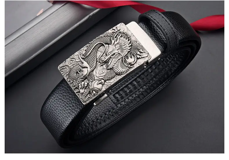 Chinese Zodiac Belt for Men Leather Automatic Buckle — feature 29