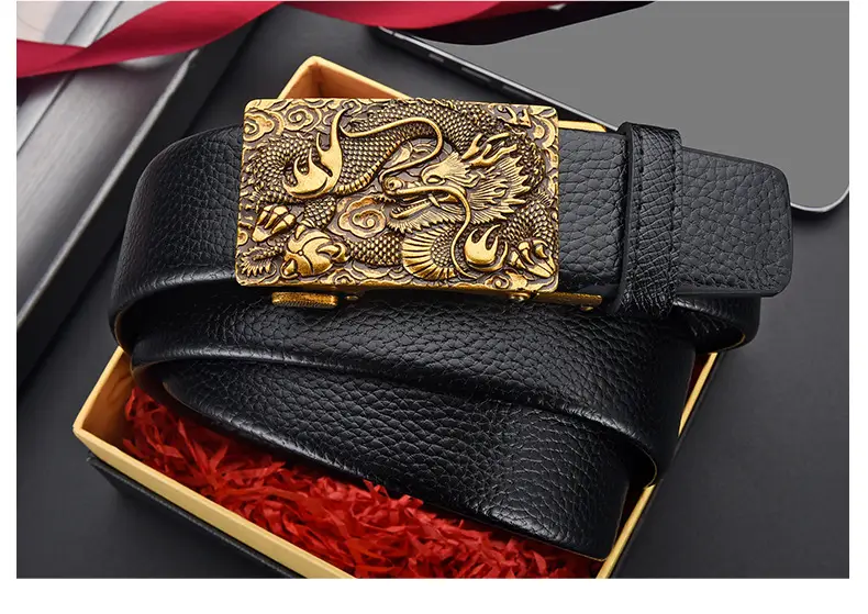 Chinese Zodiac Belt for Men Leather Automatic Buckle — feature 30