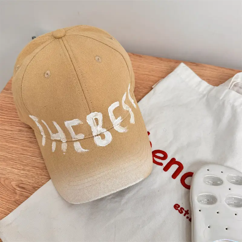American Style Retro Washed Old Letter Baseball Cap Women's Wide Brim Big Head Face Small Soft Top Duck Tongue Hat for Men - Image 6