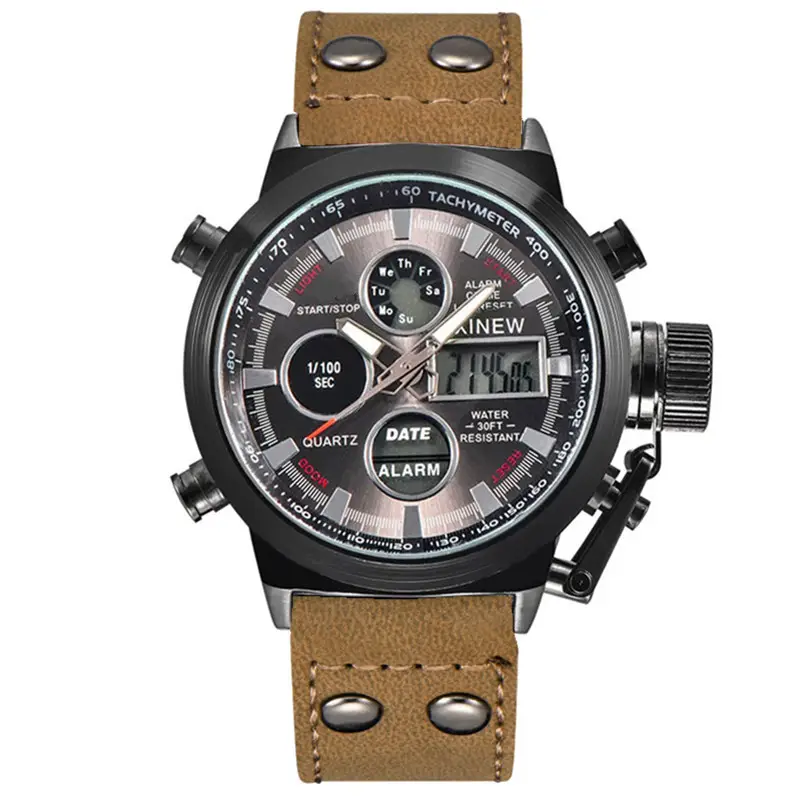 Men's Black Digital Multi-Function Watch with 180° Display - Image 2