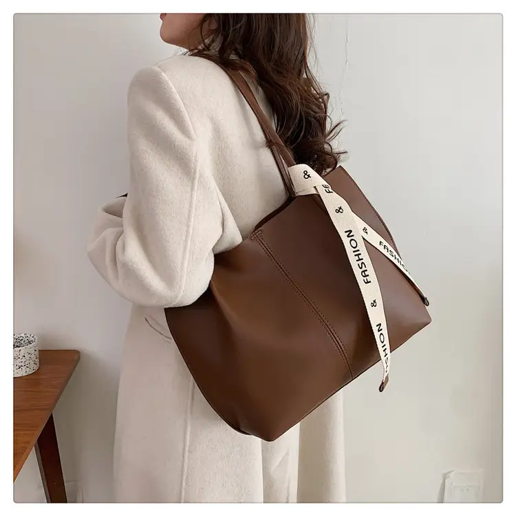 Retro Brown Shoulder Bag for Women Autumn Winter - Image 5