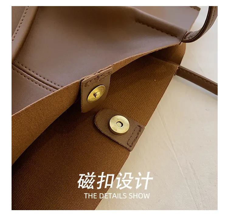 Retro Brown Shoulder Bag for Women Autumn Winter — feature 8