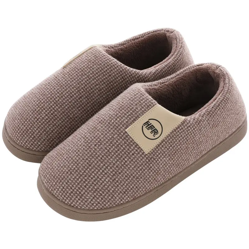 Cotton Slippers Autumn and Winter Women's New Couple Men's and Women's Home Bags and Warm Cotton Slippers Thick-Soled Indoor Wholesale