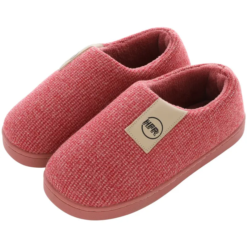 Cotton Slippers Autumn and Winter Women's New Couple Men's and Women's Home Bags and Warm Cotton Slippers Thick-Soled Indoor Wholesale