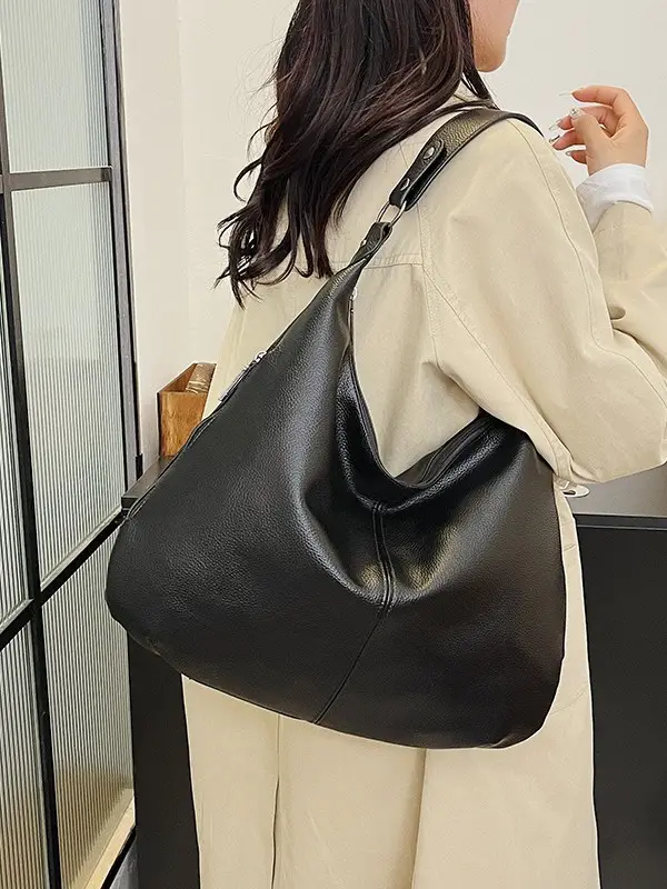 Black Large Capacity Shoulder Bag for Women 2024 - Image 7