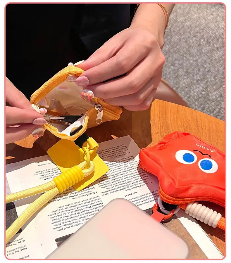 Red Monster Handheld Phone Case with Yellow Rope — feature 9