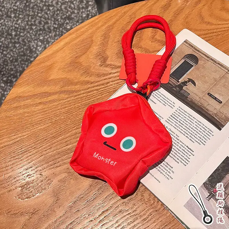 Red Monster Handheld Phone Case with Yellow Rope - Image 5