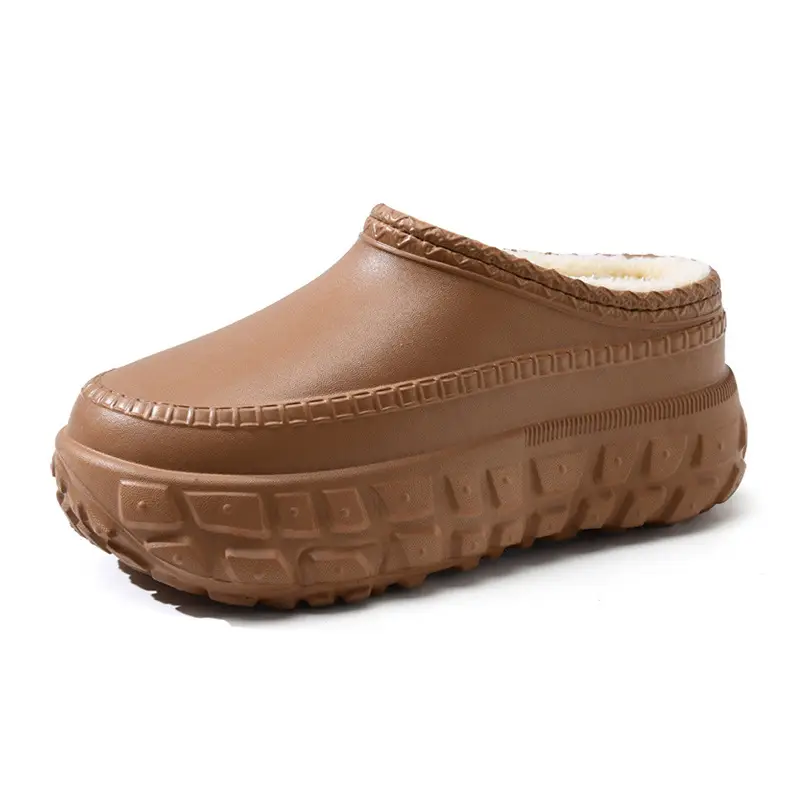 Women's Winter Thick-Soled Plush Slippers with Fleece Lining, Thickened Cotton Slippers with Tire Soles, Non-Slip, Wear-Resistant, Height-Increasing, Closed-Back, Warm Cotton Shoes - Image 8