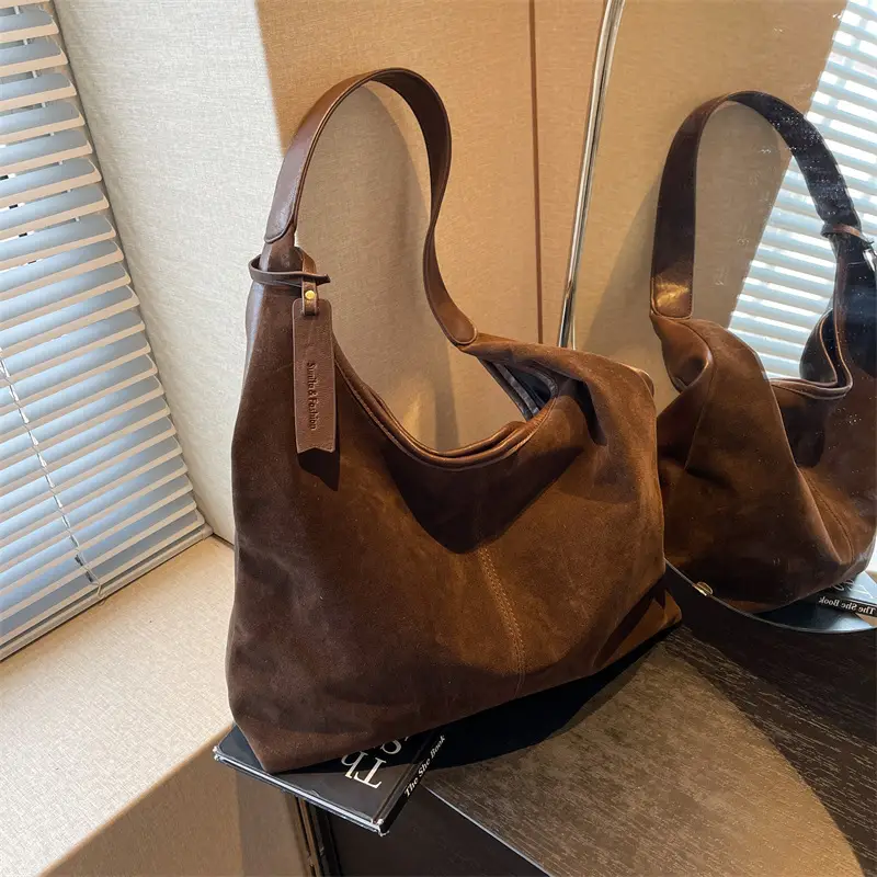 Retro Suede Underarm Bag Women 2024