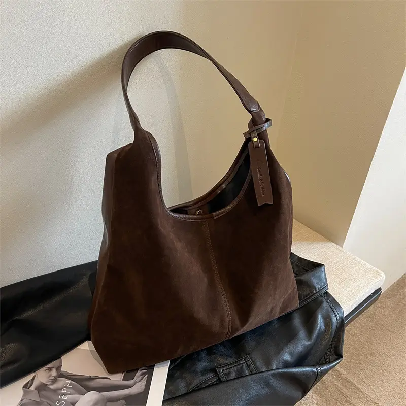 Retro Suede Underarm Bag Women 2024