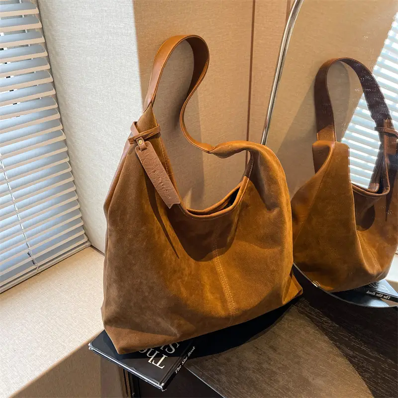 Retro Suede Underarm Bag Women 2024