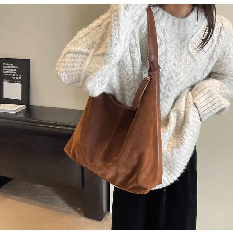 Retro Suede Underarm Bag Women 2024 — feature 16