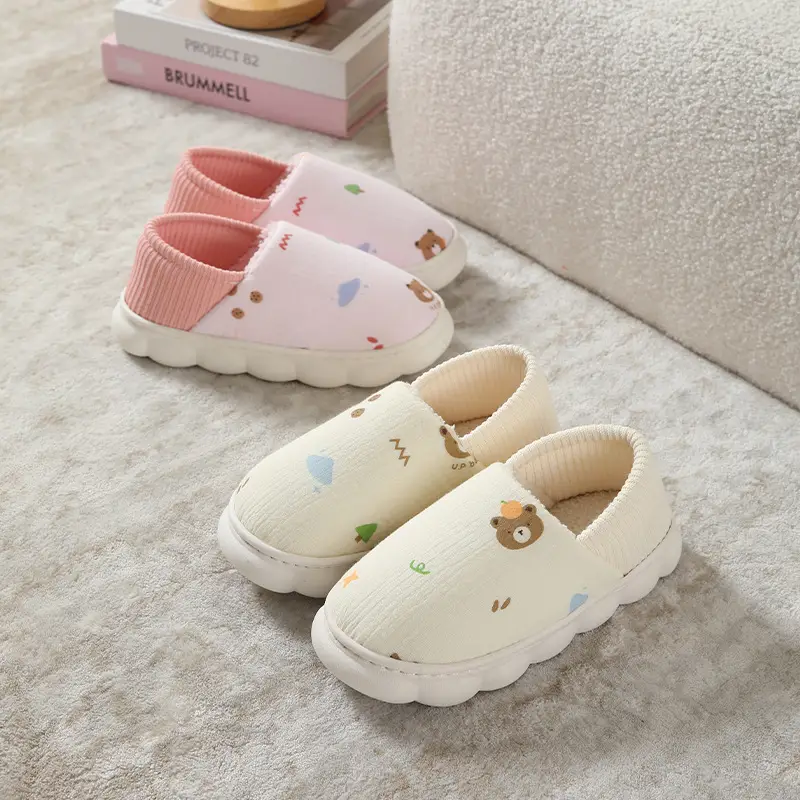 Yuezi Shoes Winter Cotton Slippers Women's Bag with Couple's Home Indoor Thick Bottom Non-slip Plush Postpartum Cotton Slippers Winter