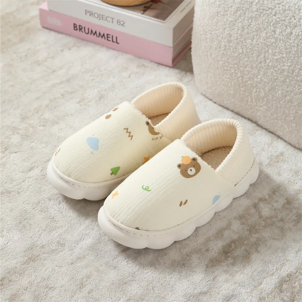 Yuezi Shoes Winter Cotton Slippers Women's Bag with Couple's Home Indoor Thick Bottom Non-slip Plush Postpartum Cotton Slippers Winter
